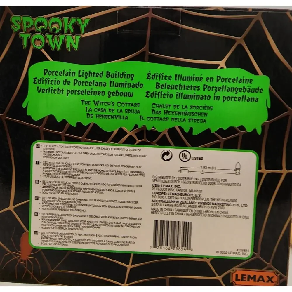 Lemax Spooky Town 2022 The Witch's Cottage #25854 Halloween Decor Porcelain